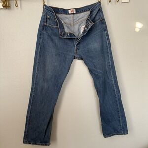 Levi's 501‎ Men's Straight Leg Button Fly Jeans Denim Medium Wash 35x32 Classic